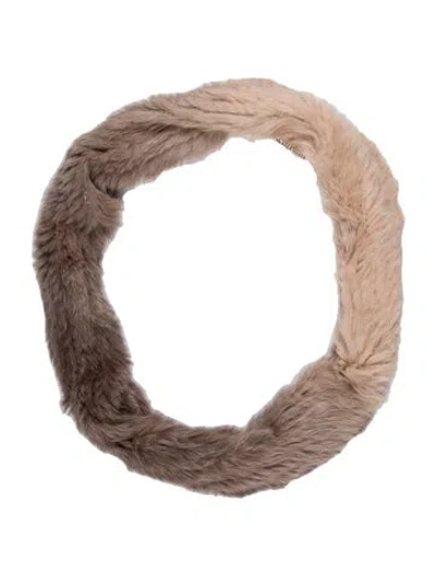 Pre-owned Yves Salomon Fur Scarf In Neutrals