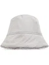 YVES SALOMON FUR-TRIM BUCKET HAT