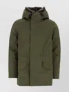 Yves Salomon Fur Trim Hooded Long Length Coat