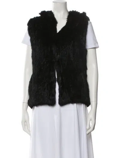 Pre-owned Yves Salomon Fur Vest In Black