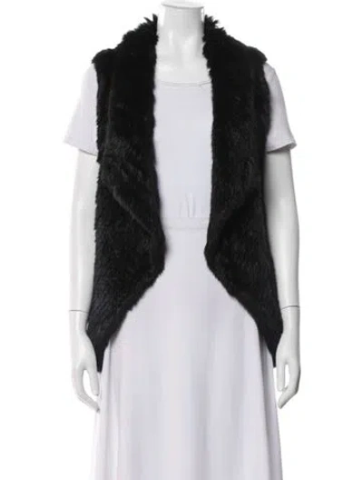 Pre-owned Yves Salomon Fur Vest In Black