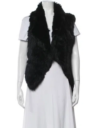 Pre-owned Yves Salomon Fur Vest In Black