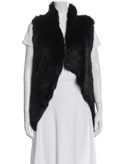 Pre-owned Yves Salomon Fur Vest In Black
