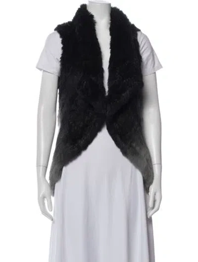 Pre-owned Yves Salomon Fur Vest In Black