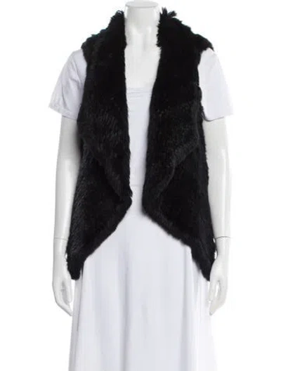 Pre-owned Yves Salomon Fur Vest In Blue