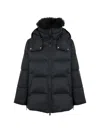 FUR-TRIM HOODED DOWN JACKET