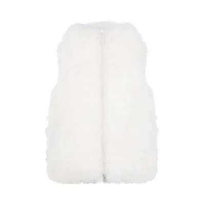 YVES SALOMON GILET WHITE