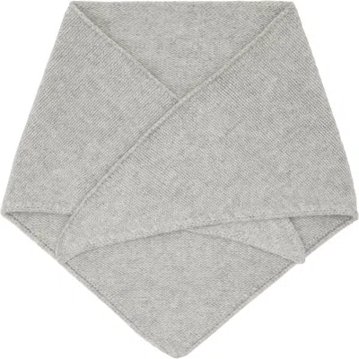 Yves Salomon Gray Bandana Scarf In A9021 Light Grey