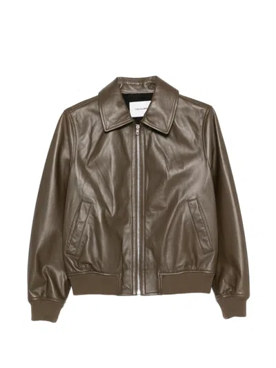 Yves Salomon Green Lamb Acrylic Wool Jacket