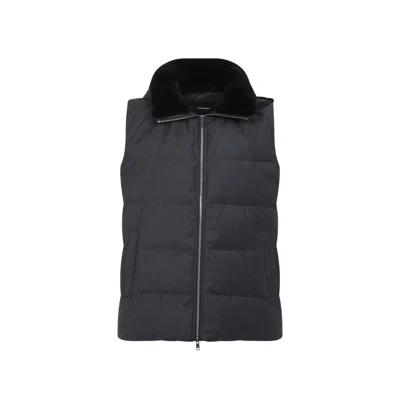 YVES SALOMON YVES SALOMON GREY MINK GILET