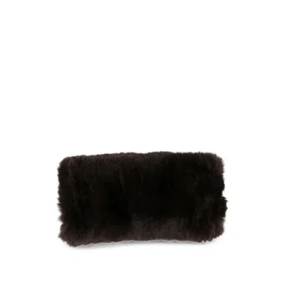 Yves Salomon Plush Hat In Brown