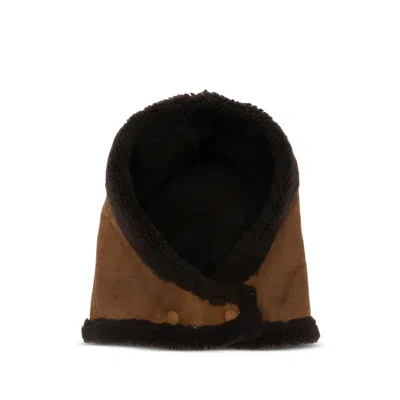 Yves Salomon Hats Brown In Black