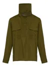 Yves Salomon High-neck Blouse In Green