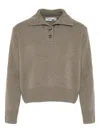 Yves Salomon Wool Turtleneck Pullover In Gray