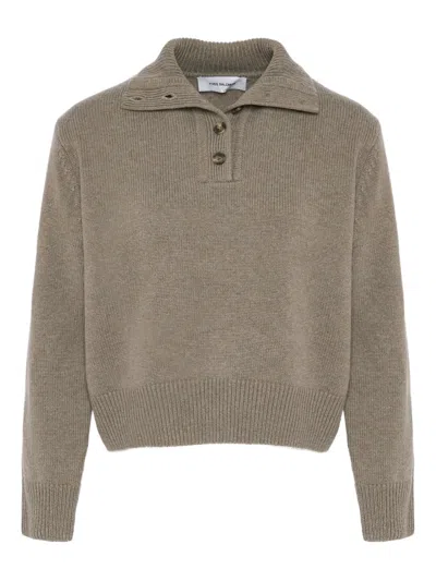 YVES SALOMON HIGH-NECK BUTTONED SWEATER