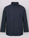 Yves Salomon High-neck Jacket In Blue