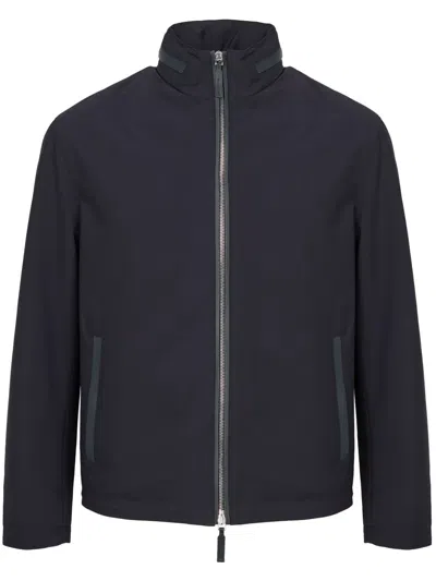 Yves Salomon Jacke Mit Stehkragen In Blau