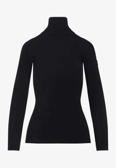 YVES SALOMON HIGH-NECK WOOL AND CASHMERE SWEATER