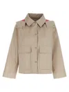 Yves Salomon Light Beige Down Jacket With Hood In Beige