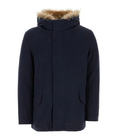 Yves Salomon Hooded Coat In Black