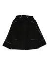 Yves Salomon Hooded Coat In Black