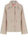 Yves Salomon Light Beige Down Jacket With Hood