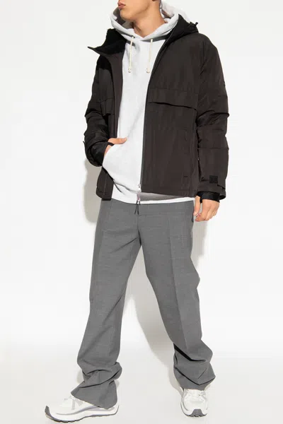 Yves Salomon Faux Fur-trimmed Hooded Jacket In Black