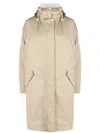 Yves Salomon Hooded Midi Parka In Neutrals