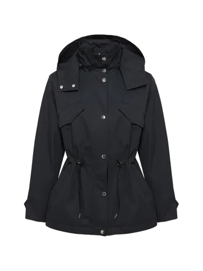 Yves Salomon Hooded Parka In Blue