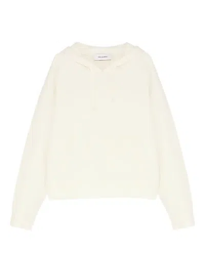 Yves Salomon Hooded Pocket Sweater In Neutral