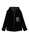 Yves Salomon Hooded Reversible Jacket In Black