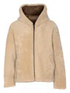 Yves Salomon Reversible Aviateur Shearling Jacket In Neutral