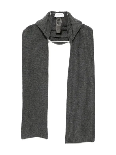 Yves Salomon Hooded Scarf In Black
