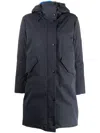 Yves Salomon Iconic Reversible Down Parka In Blue
