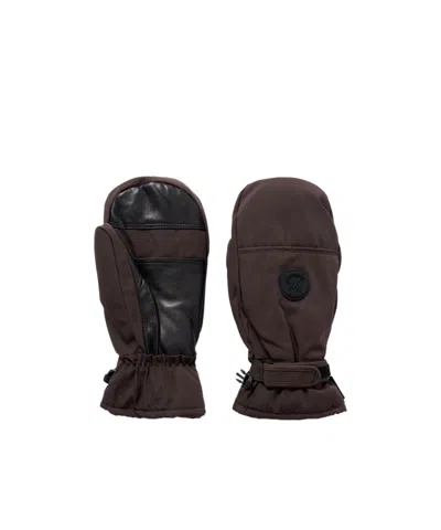 Yves Salomon Insulated Ski Mittens In Brown