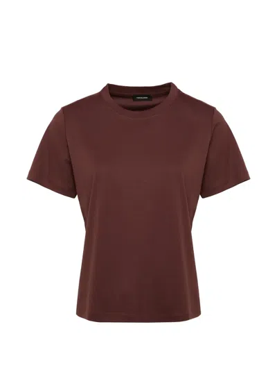 Yves Salomon Interlock T-shirt In Brown