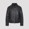 Yves Salomon Black Solid Jacket In Black