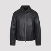 Yves Salomon Black Solid Jacket In Metallic