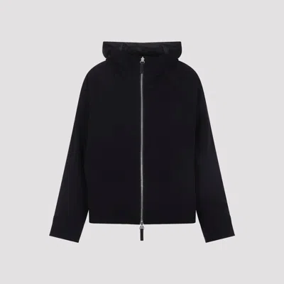 Yves Salomon Long-sleeved Hooded Jacket In Black