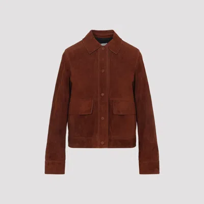 Yves Salomon Long-sleeved Casual Jacket In Brown