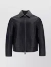 Yves Salomon Leather Zip-up Jacket With Patch Breast-pocket