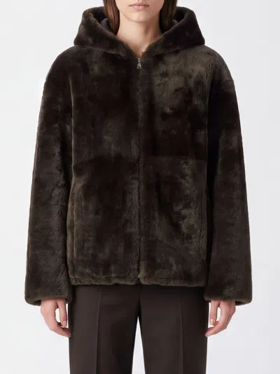 Yves Salomon Jacket Woman Color Brown