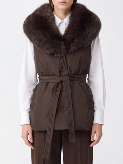 Yves Salomon Jacket Woman Color Brown