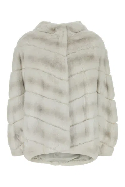 Yves Salomon Jackets In Neutral