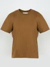 Yves Salomon Jersey T-shirt In Brown
