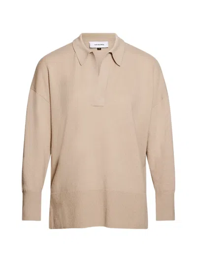 Yves Salomon Knit Top In Brown