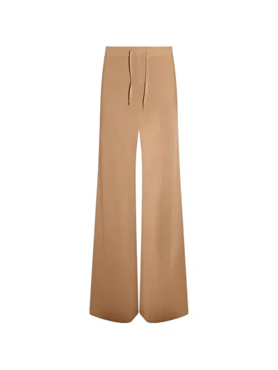 Yves Salomon Knit Wide-leg Trousers In Neutral