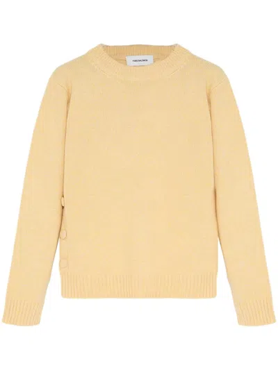 Yves Salomon Knitted Jumper In Yellow