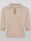 Yves Salomon Knitted Polo Shirt In Neutrals