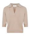 Yves Salomon Knitted Polo Shirt In Nude